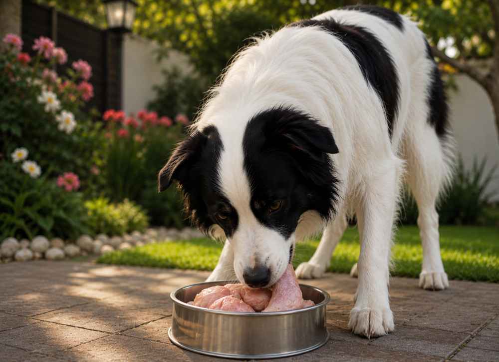 Are Chicken Gizzards Good for Dogs? dog is eating chicken